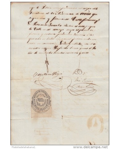 1865-PS-13 ESPAÑA SPAIN. ISABEL II. SEALLED PAPER .PAPEL SELLADO .SELLO 9no JUDICIAL+SELLO DE ABOGADOS