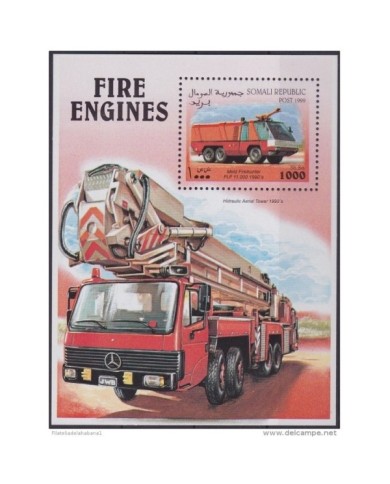 F-EX.1942. SOMALIA. MNH. 1999. HF. FIRE TRUCK. COCHE DE BOMBEROS. FIREMAN BOMBERO