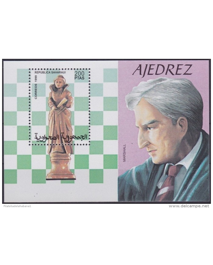 F-EX.2002 SAHARA MNH 1999 HF. CHESS. AJEDREZ. MARSHALL.
