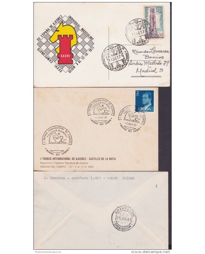 F-EX 1936 ESPAÑA SPAIN. 11 SPECIAL CANCEL CHESS AJEDREZ.