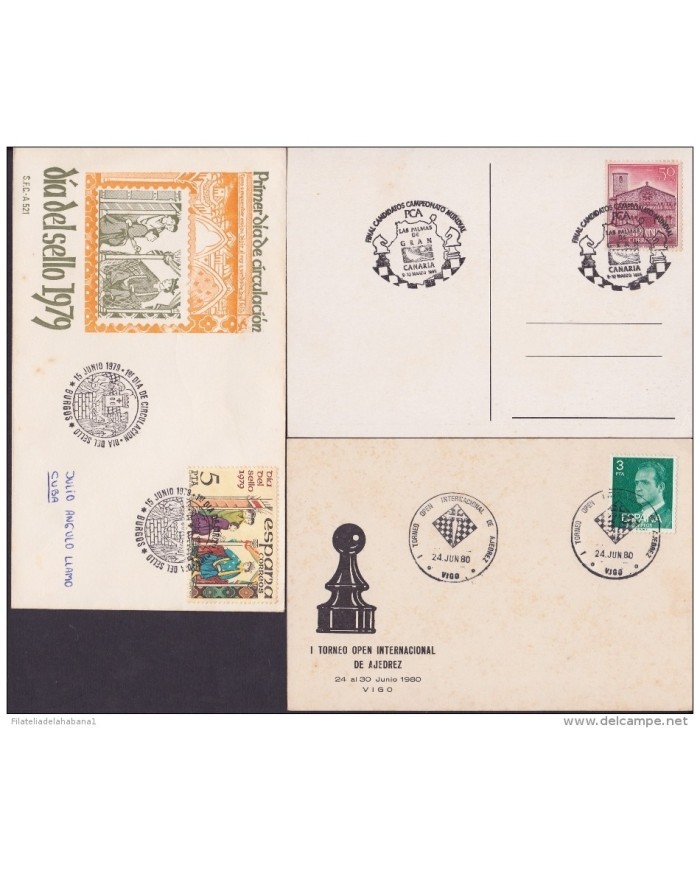 F-EX 1937 ESPAÑA SPAIN. 11 SPECIAL CANCEL CHESS AJEDREZ.