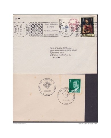 F-EX 1937 ESPAÑA SPAIN. 11 SPECIAL CANCEL CHESS AJEDREZ.