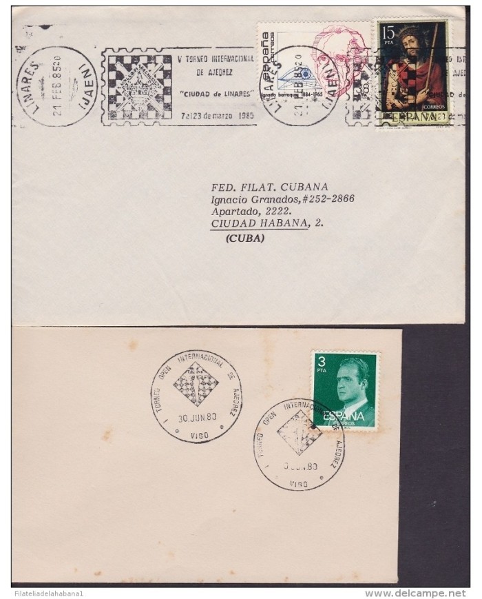 F-EX 1937 ESPAÑA SPAIN. 11 SPECIAL CANCEL CHESS AJEDREZ.