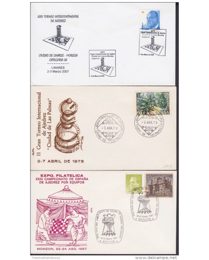 F-EX 1938 ESPAÑA SPAIN. 11 SPECIAL CANCEL CHESS AJEDREZ.