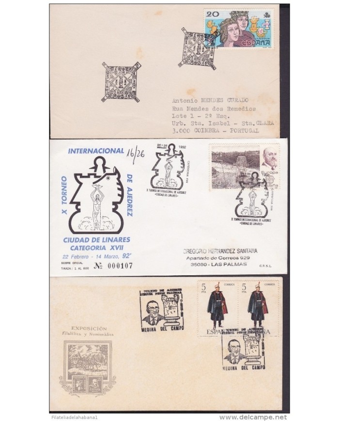 F-EX 1938 ESPAÑA SPAIN. 11 SPECIAL CANCEL CHESS AJEDREZ.