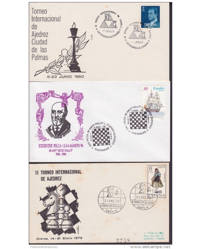 F-EX 1939 ESPAÑA SPAIN. 11 SPECIAL CANCEL CHESS AJEDREZ.