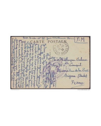 F-EX.2041 MAROC FRANCE 1930 MILITAR FREE POSTCARD CASABLANCA TELEGRAPH.
