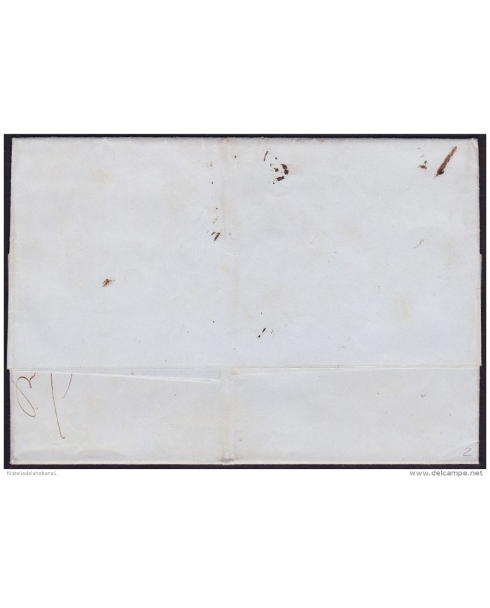 F-EX.2085 EGYPT ALEXANDRIA STAMPLESS COVER 1849 TO MALTA.
