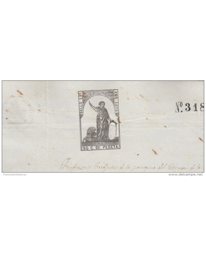 1872-PS-10  ESPAÑA SPAIN. SEALLED PAPER ISABEL II .PAPEL SELLADO .SELLO 11no +SELLO DE ABOGADO.