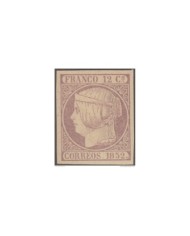 FAC-29 ESPAÑA SPAIN. SEGUI OLD FACSIMILE REPRODUCTION. ISABEL II. 1852 12 &frac14 . BLOCK 4.
