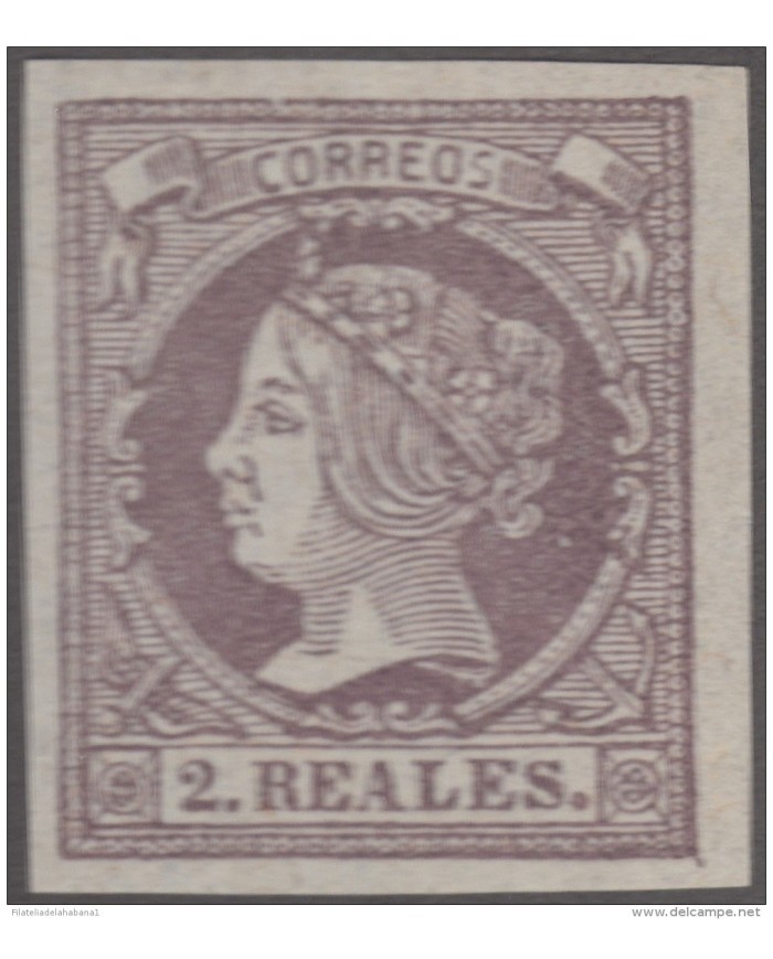 FAC-43 ESPAÑA SPAIN. SEGUI OLD FACSIMILE REPRODUCTION. ISABEL II. 1862 2r.