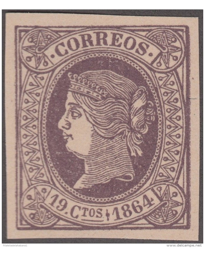 FAC-45 ESPAÑA SPAIN. SEGUI OLD FACSIMILE REPRODUCTION. ISABEL II. 1864 19c.
