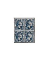 FAC-6 ESPAÑA SPAIN. SEGUI OLD FACSIMILE REPRODUCTION. ISABEL II. 1851 6r BLOCK 4.