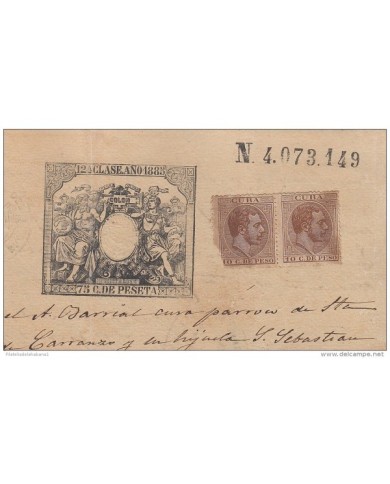 1885-PS-5 ESPAÑA SPAIN. 1885. ALFONSO XIII REVENUE SEALLED PAPER. SELLO 12 + POSTAGE REVENUE USE + SELLO ABOGADO. 1885-PS-5 ESPAÑA SPAIN. 1885. ALFONSO XIII REVENUE SEALLED PAPER. SELLO 12 + POSTAGE REVENUE USE + SELLO ABOGADO.