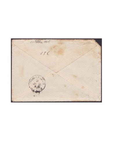 F-EX.3050 FRANCE FRANCIA WWI 1916 CONVOIS AUTOMOVILE. SECCION SANITARIE TO ALGER, ALGERIE, ARGELIA.