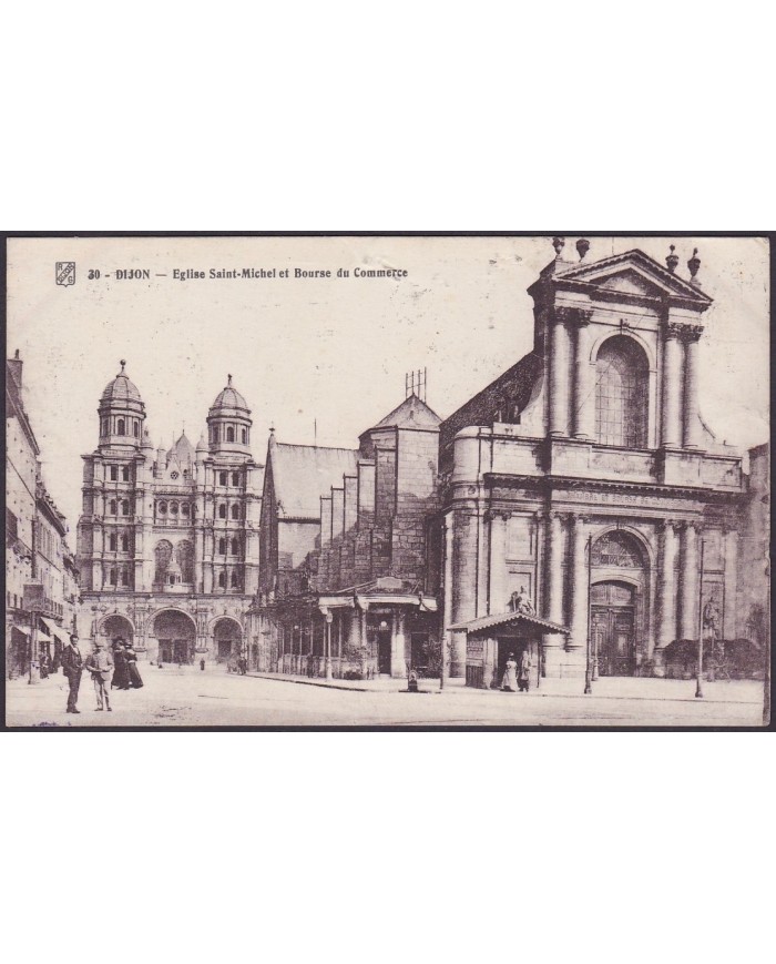 F-EX.3056 FRANCE FRANCIA WWI 1916 DIJON POSTCARD FRACHISE MILITAR