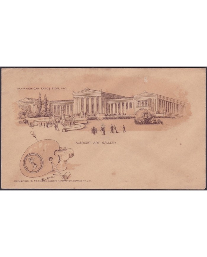 F-EX3138 US PANAMERICAN 1901 EXPO COVER UNUSED. ALBRIGHT ART GALLERY.
