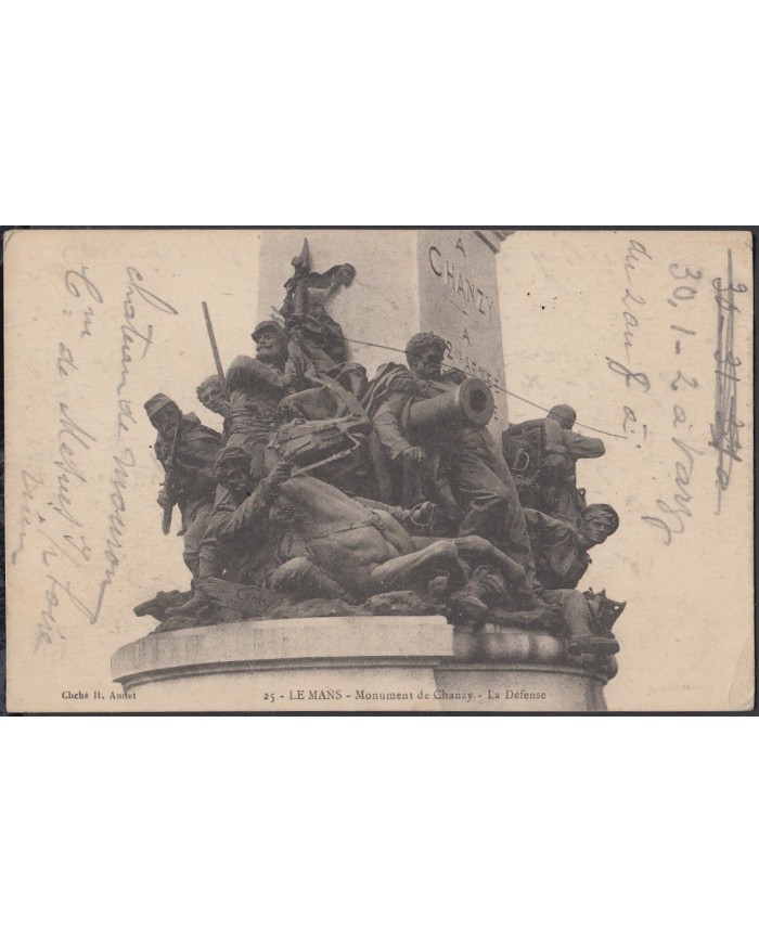 F-EX3226 FRANCE FRANCIA 1918 WWI MILITAR FREEPOST COMMISSAIRE MILITAIRE LE MANS. SARTHE.