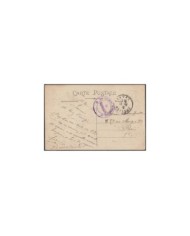 F-EX3227 FRANCE FRANCIA 1916 WWI MILITAR FREEPOST 184 REGIMENT INFANTERIE. MAYENNE LAVAL.