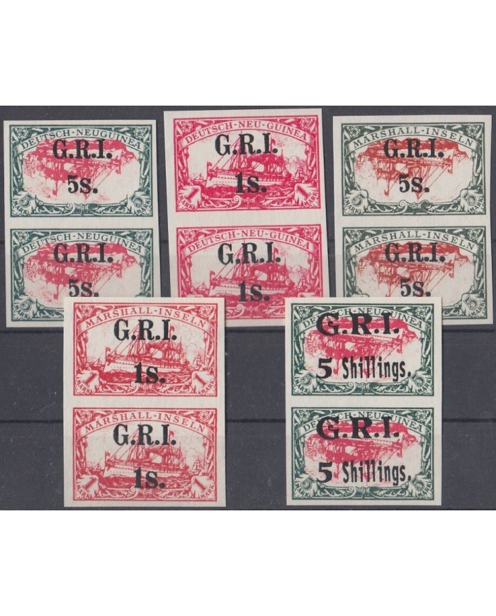 F-EX3325 GERMANY COLONIES FORGERY REPRODUCTION NEW GUINEA MARSHALL.