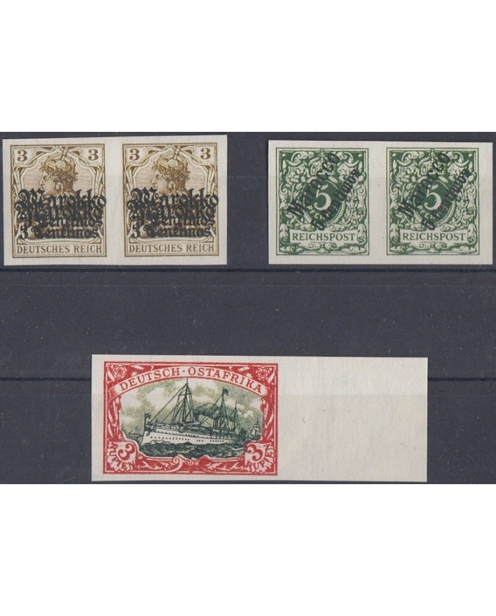 F-EX3331 GERMANY COLONIES FORGERY REPRODUCTION MOROCCO MARRUECOS  OSTAFRIKA .