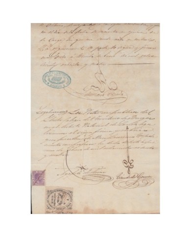 E5048 SPAIN ESPAÑA. REVENUE COLEGIO NOTARIAL BURGOS. 1884. LETRA A. 3 PTAS.