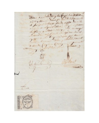 E5056 SPAIN ESPAÑA. REVENUE COLEGIO NOTARIAL ALBACETE. 1866. LETRA I. 12 R.