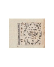 E5057 SPAIN ESPAÑA. REVENUE COLEGIO NOTARIAL BURGOS. 1886. LETRA I. 3 PTAS.