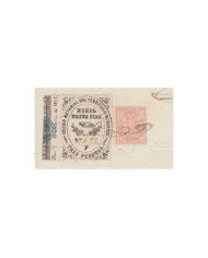 E5060 SPAIN ESPAÑA. REVENUE COLEGIO NOTARIAL BURGOS. 1875. LETRA O. 3 PTAS.