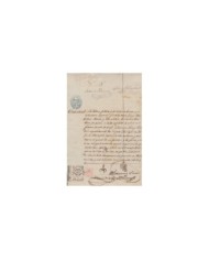 E5065 SPAIN ESPAÑA. REVENUE COLEGIO NOTARIAL BURGOS. 1882. LETRA U. 3 PTAS.