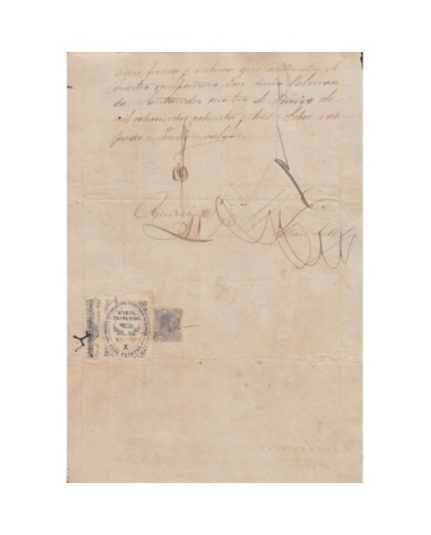 E5066 SPAIN ESPAÑA. REVENUE COLEGIO NOTARIAL BURGOS. 1883. LETRA X. 3 PTAS.