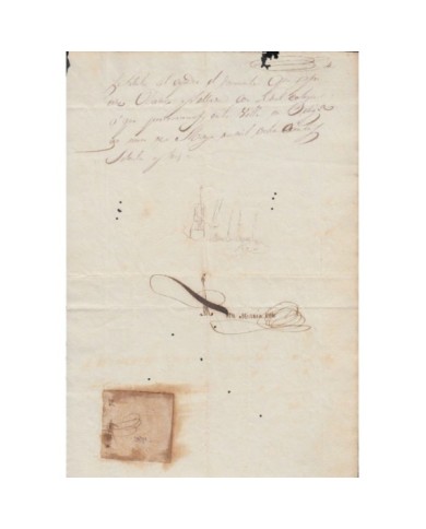 E5070 SPAIN ESPAÑA. REVENUE COLEGIO NOTARIAL LA CORUÑA. 1873. LETRA B. 12 R.