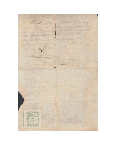 E5075 SPAIN ESPAÑA. REVENUE COLEGIO NOTARIAL LA CORUÑA. 1877. LETRA D. 3 PTAS.