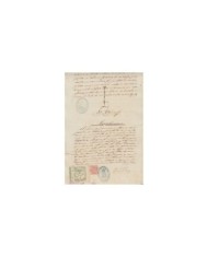 E5078 SPAIN ESPAÑA. REVENUE COLEGIO NOTARIAL LA CORUÑA. 1882. LETRA O. 3 PTAS.