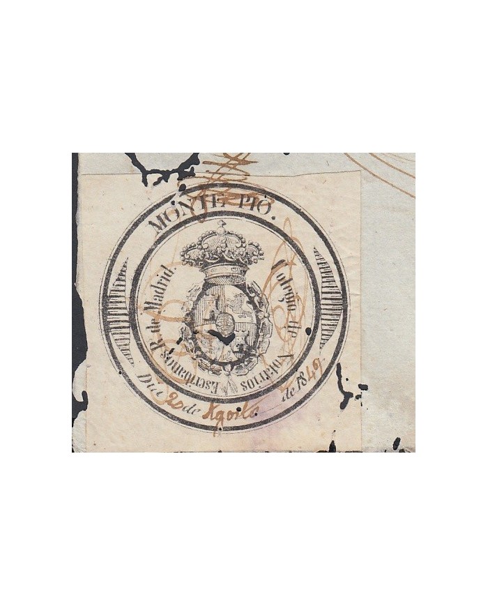 E5102 SPAIN ESPAÑA. REVENUE COLEGIO NOTARIAL MADRID. 1849.