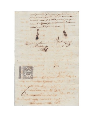 E5104 SPAIN ESPAÑA. REVENUE COLEGIO NOTARIAL MADRID. 1866. LETRA D. 12 R.