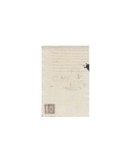 E5107 SPAIN ESPAÑA. REVENUE COLEGIO NOTARIAL MADRID. 1875. LETRA P. 3 PTAS.