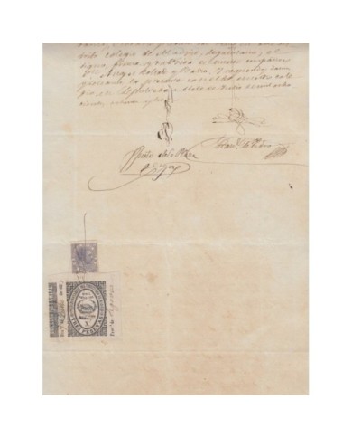 E5111 SPAIN ESPAÑA. REVENUE COLEGIO NOTARIAL MADRID. 1883. LETRA X. 3 PTAS.