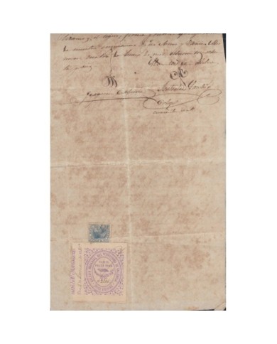 E5116 SPAIN ESPAÑA. REVENUE COLEGIO NOTARIAL VALENCIA. 1886. 12 R.