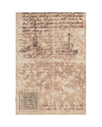E5117 SPAIN ESPAÑA. REVENUE COLEGIO NOTARIAL VALENCIA. 1869. 12 R.