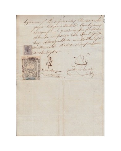 E5119 SPAIN ESPAÑA. REVENUE COLEGIO NOTARIAL VALLADOLID. 1883. SERIE 5. 3 PTAS.