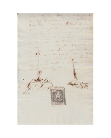 E5120 SPAIN ESPAÑA. REVENUE COLEGIO NOTARIAL VALLADOLID. 1872. 12 R.