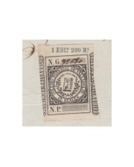E5121 SPAIN ESPAÑA. REVENUE COLEGIO NOTARIAL VALLADOLID. 1896. SERIE 5. 3 PTAS.