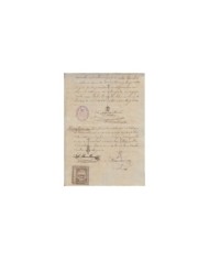 E5121 SPAIN ESPAÑA. REVENUE COLEGIO NOTARIAL VALLADOLID. 1896. SERIE 5. 3 PTAS.