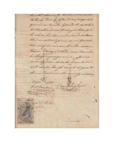 E5126 SPAIN ESPAÑA. REVENUE COLEGIO NOTARIAL SEVILLA. 1869. 12 R.