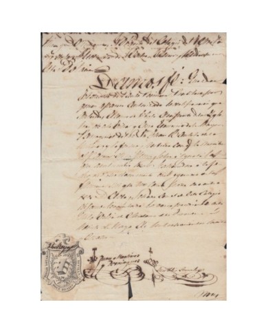 E5127 SPAIN ESPAÑA. REVENUE COLEGIO NOTARIAL SEVILLA. 1874. 12 R.