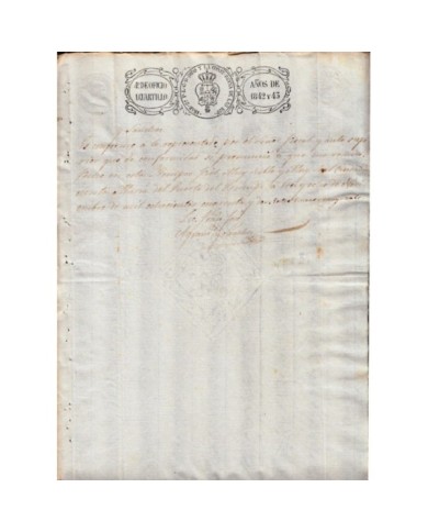E5018 SPAIN ESPAÑA ANTILLES 1842. DOC SOBRE FALSIFICACION DE PAPEL SELLADO REVENUE.