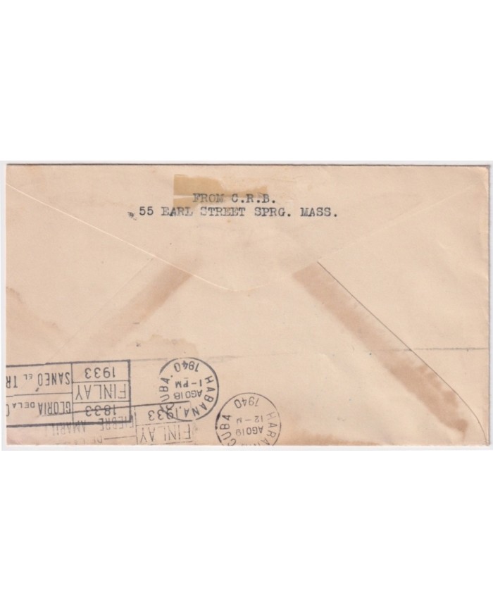 F-EX16522 US SEAPOST PUERTO RICO SS AMERICA TO HAVANA. 1940.