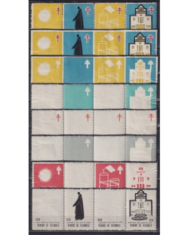 F-EX19181 SPAIN ESPAÑA 1958-64 CINDERELLA PLAYAS DEL VENDREL COLOR PROOF.