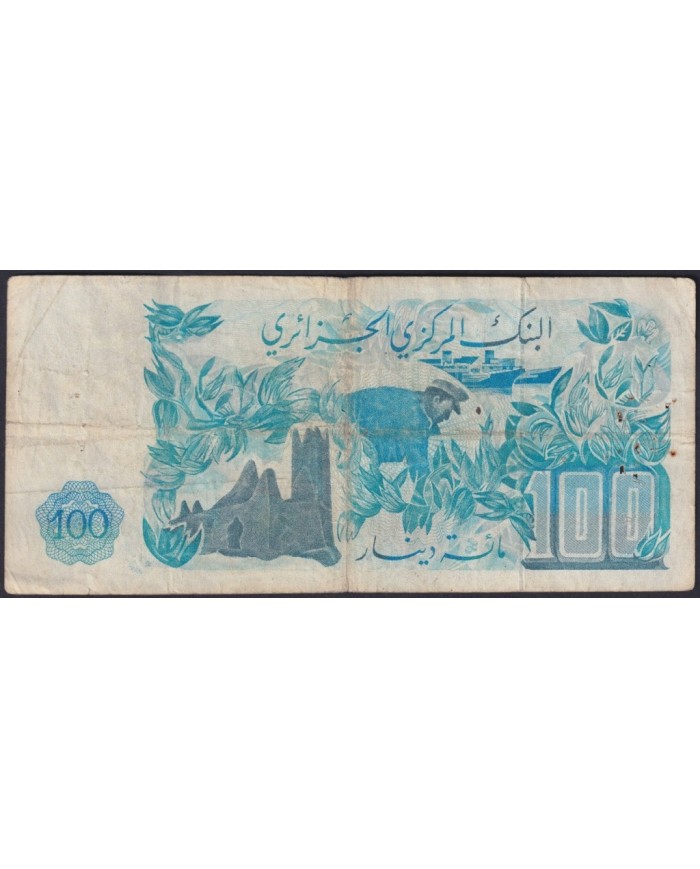 F-EX19272 ARGERIA ARGELIA 100 DINAR 1981 USED BANKNOTE.